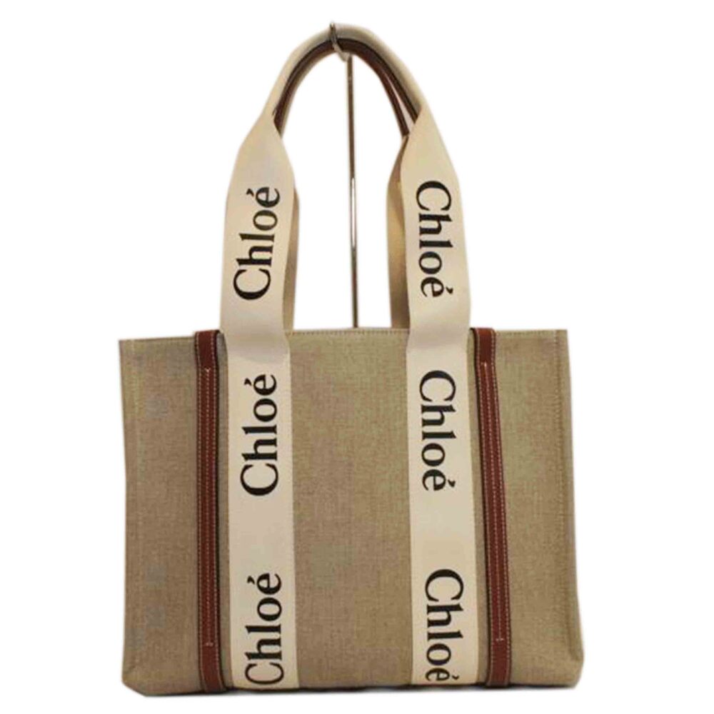 Chloe Woody Tote Bag Leather Brown
